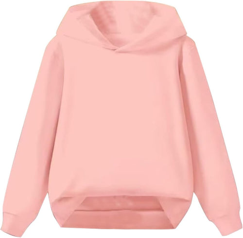 Kids Fashion Hoodies Oversized Thin Pullover Hooded Sweatshirts Boys Girls Long Sleeve Plain Cute Sweater Clothes Lightweight Casual School Trendy Hoodie