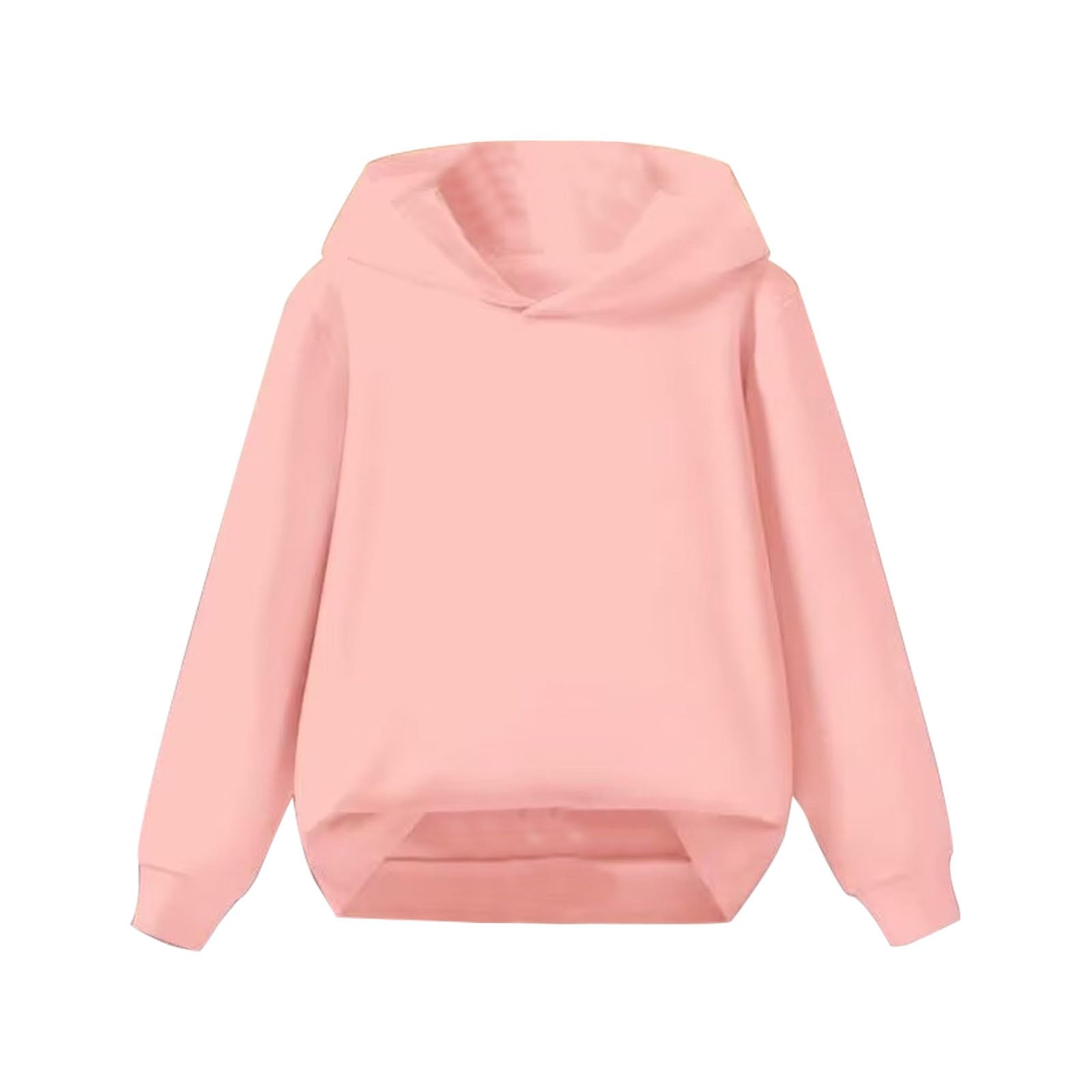 Kids Fashion Hoodies Oversized Thin Pullover Hooded Sweatshirts Boys Girls Long Sleeve Plain Cute Sweater Clothes Lightweight Casual School Trendy Hoodie
