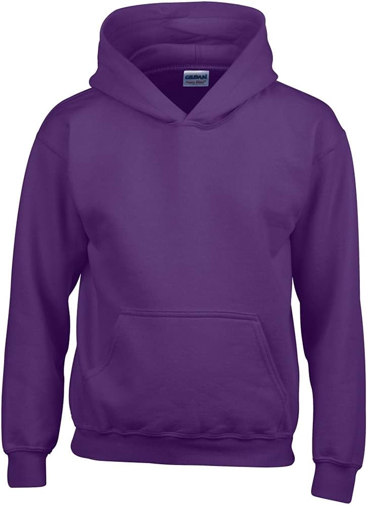 GILDAN Unisex Kids Winter Hooded Sweatshirt - Purple, XS-XL