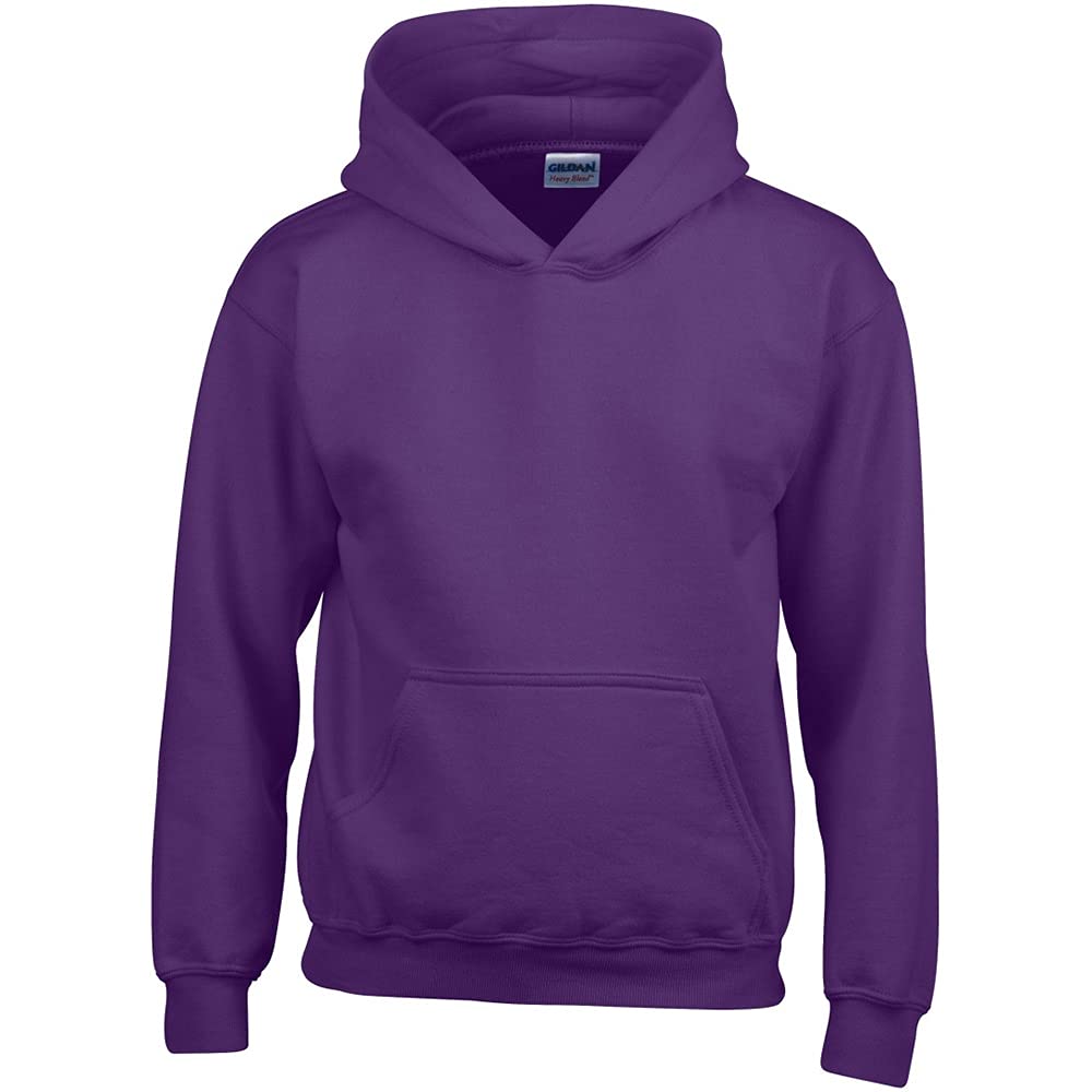 GILDAN Unisex Kids Winter Hooded Sweatshirt - Purple, XS-XL