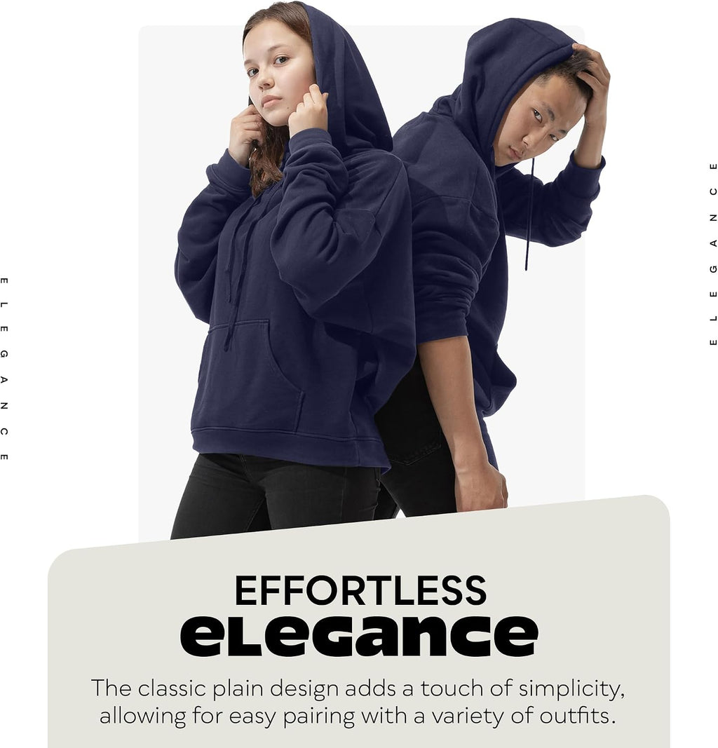 Daily Apparel Plain Unisex Kids Hoodie | Casual Plain Hooded Jumper For Children | Premium Kids Printed Hooded Top | Comfy & Cozy Sweatshirt for Everyday Wear